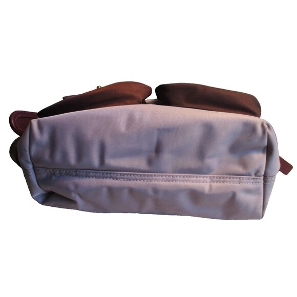 *COACH Purple Plum Nylon Leather Satchel Purse - Picture 5 of 9